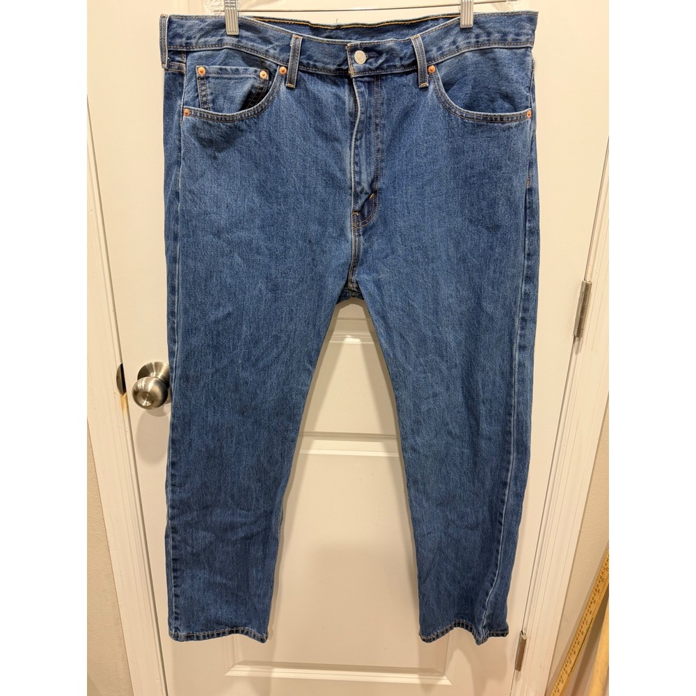 Levi's Mens Jeans 505 Regular Fit Straight Leg Blue W40 L30